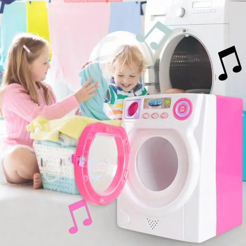Мини-игрушка для ролевых игр, стиральная машина для детей, маленькая бытовая техника, электрическая стиральная машина, игрушки для детей, подарки на день рождения, Рождество
