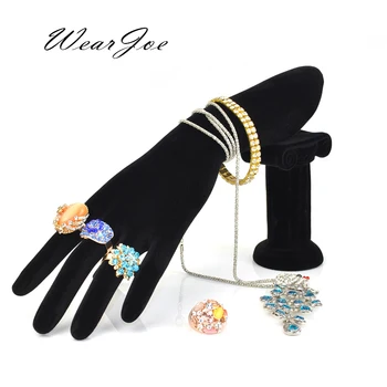 

2017 Newest Velvet Jewelry Set Display Hoder Rack Organizer Mannequin Arm Shaped Bracelet Pendant Necklace Craft Stand Showcase