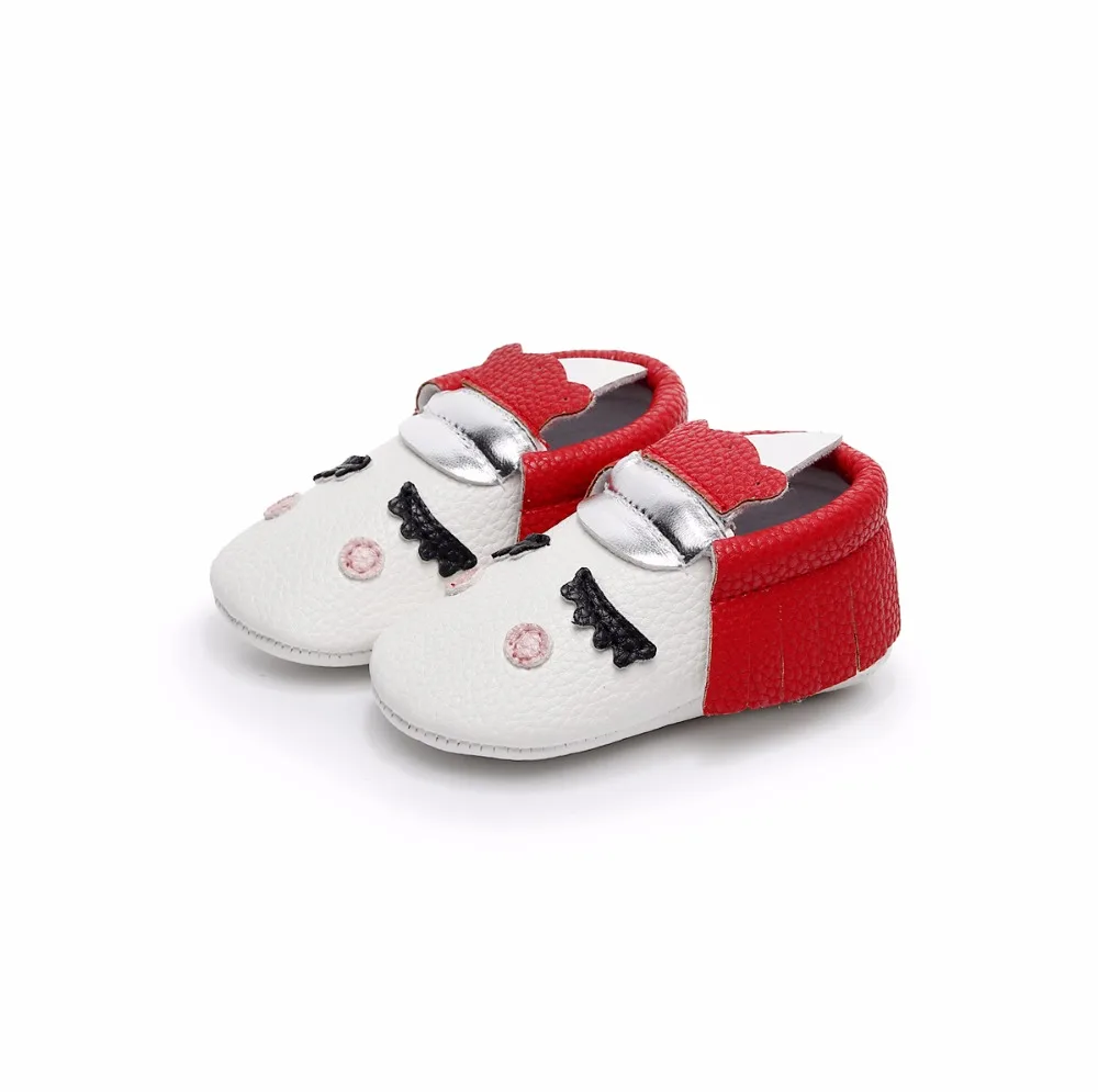 Носки для новорожденных из искусственной кожи детские мокасины для младенцев Обувь для дня рождения Румяна угол Детские пинетки обувь для колыбельки