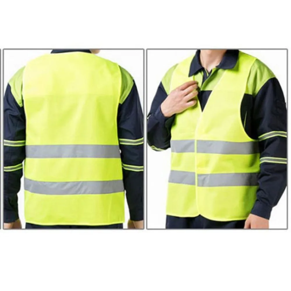 

New hot Unisex XL XXL XXXL Reflective Vest Workwear Provides High Visibility Day Night Running Cycle Warning Child Safety Vest