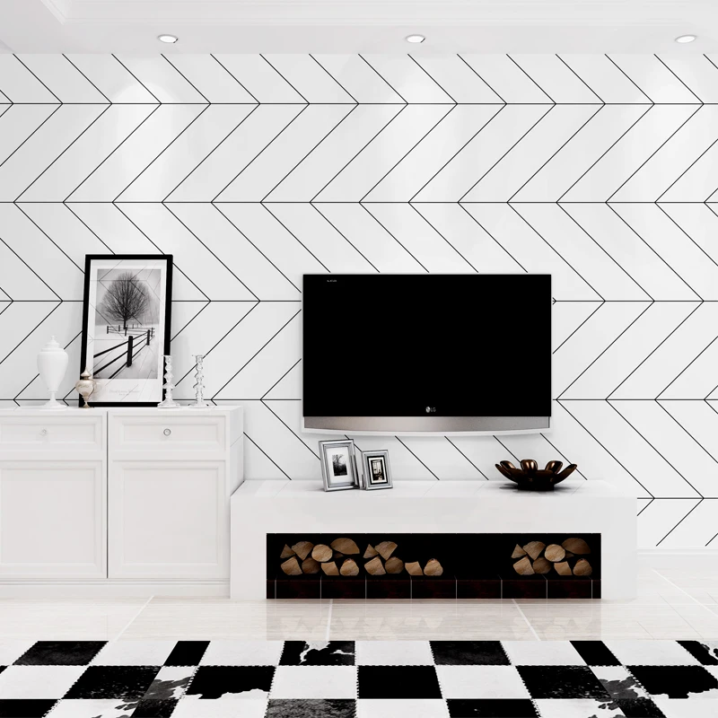 Скандинавские обои Современные Геометрические вертикальные полосы магазин одежды Парикмахерская спальня гостиная ТВ фон обои