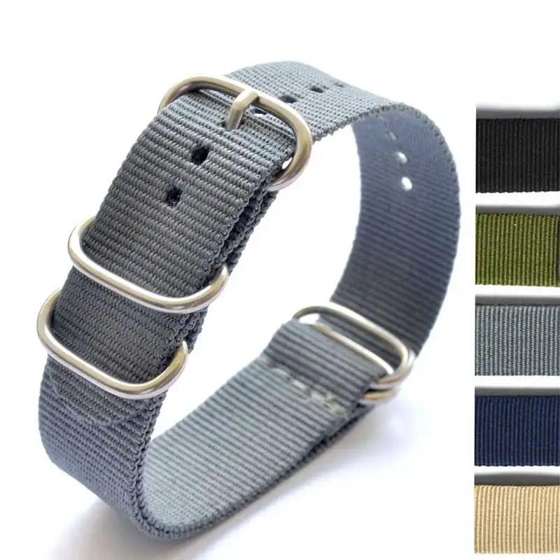 New arrival 5 Quality nylon Strap Ring 20mm 18mm Zulu Military nato G10 24mm  22mm Strap Watch Multiple Selection color