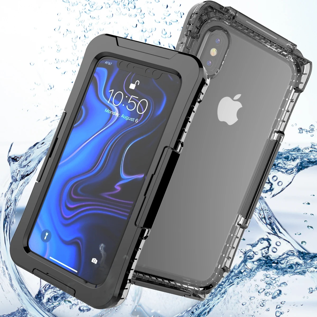 

For iPhone X Xs Max Xr Case 360 Degree Protection Shockproof Phone Cover for iPhone 5 SE 5S 6 6S IP68 Waterproof Fundas 7 8 plus