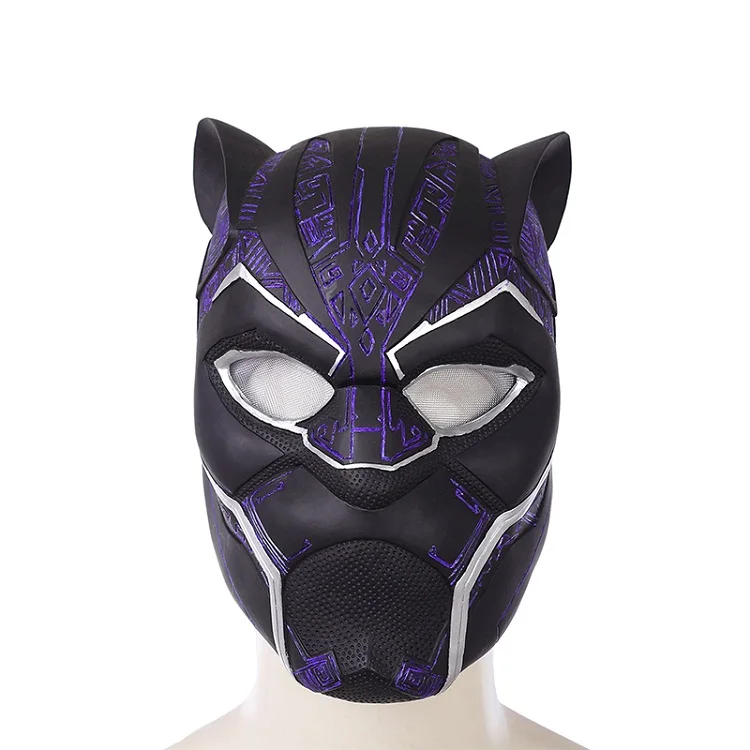 2018 Black Panther Helmet Avengers Infinity War Power Black Panther Blue Black Panther Superhero Helmet PVC (4)