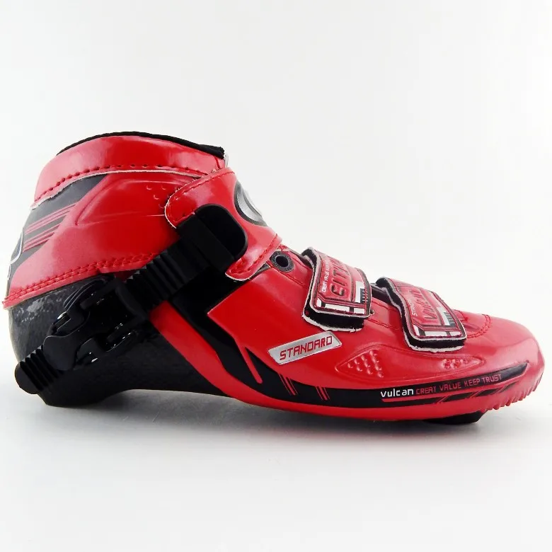 7 цветов на выбор, скоростные роликовые коньки, теплые, из углеродного волокна, обувь для катания на коньках - Цвет: Красный