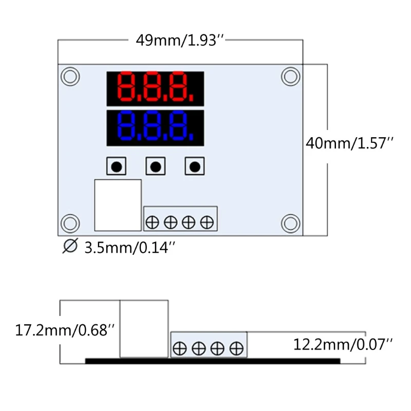 W1209S DC 12V Мини Термостат Регулятор 50 120 градусов Цельсия цифровой регулятор