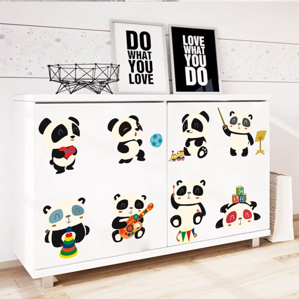 

Happ Panda Switch Wall Stickers Laptop Wallpaper Kids room Decor Vinyl Removable Wall Poster DIY Mural Art Animals Decals dc8