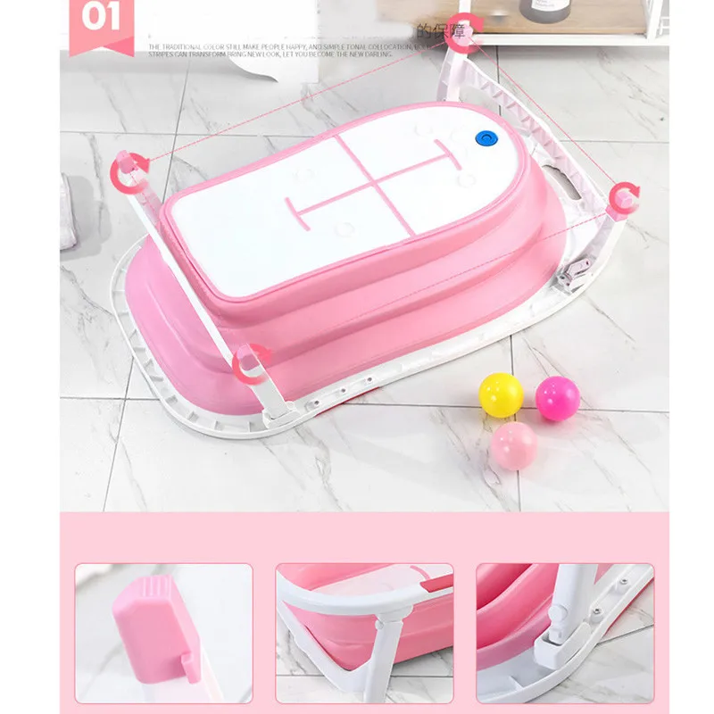  Baby ShowerTubs Multifunctional Folding Bathtub For Children Portable Seatable Reclining Enlarged P