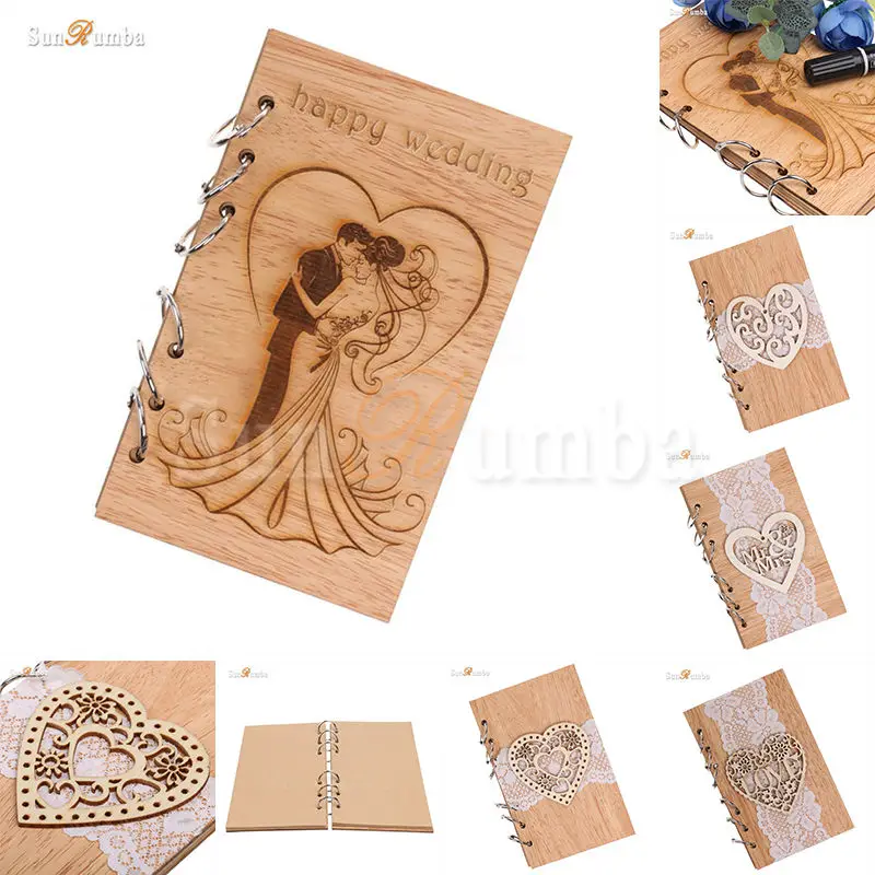 

1pcs Blank Wedding Guest Book for Wedding Decoration Signature Guest Books Rustic Wedding Decor Guestbook Wedding Bride Groom