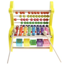 Деревянная игрушка олененок обучающая детская игра количество блоки+ бусины счеты+ ксилофон раннего ребенка Дети Развивающая игра игрушка