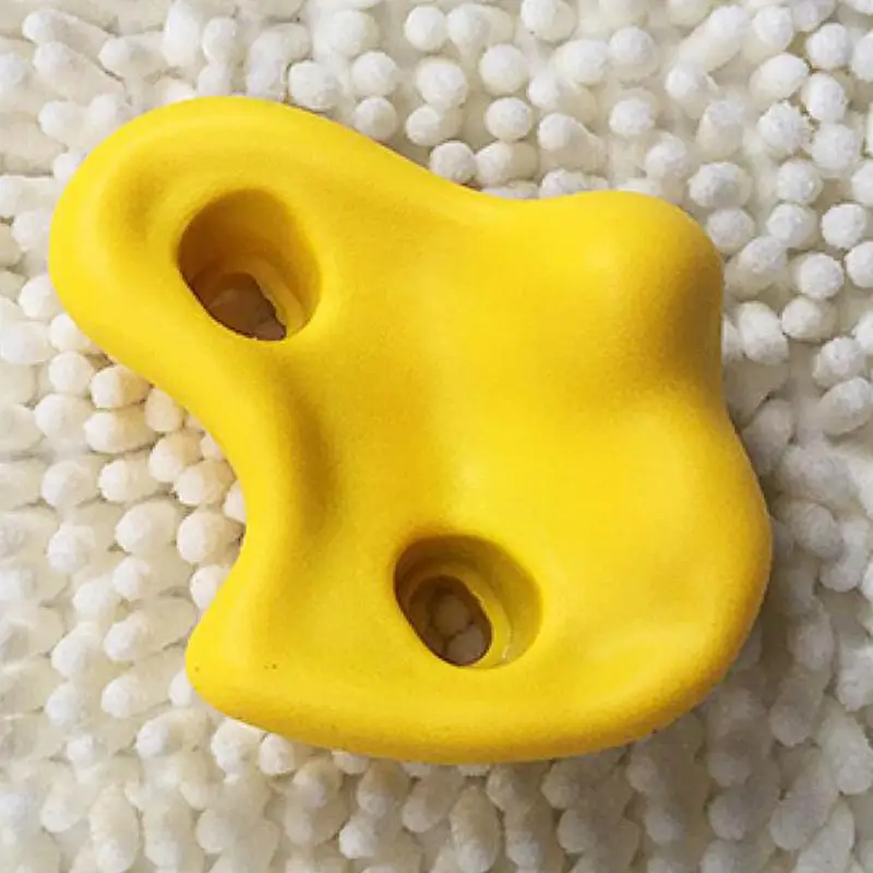 5 шт. детская открытая крытая игровая площадка пластиковая скалолазание вмещает набор стен набор скальных камней для двора детские игрушки - Цвет: Цвет: желтый