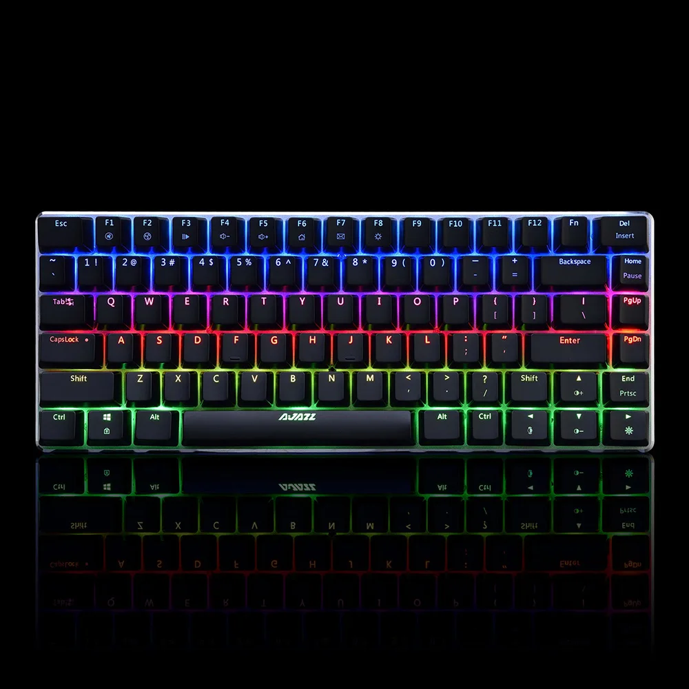 Клавиатура AJAZZ AK33 Механическая игровая цветная LED RGB клавиатура 82 клавиши