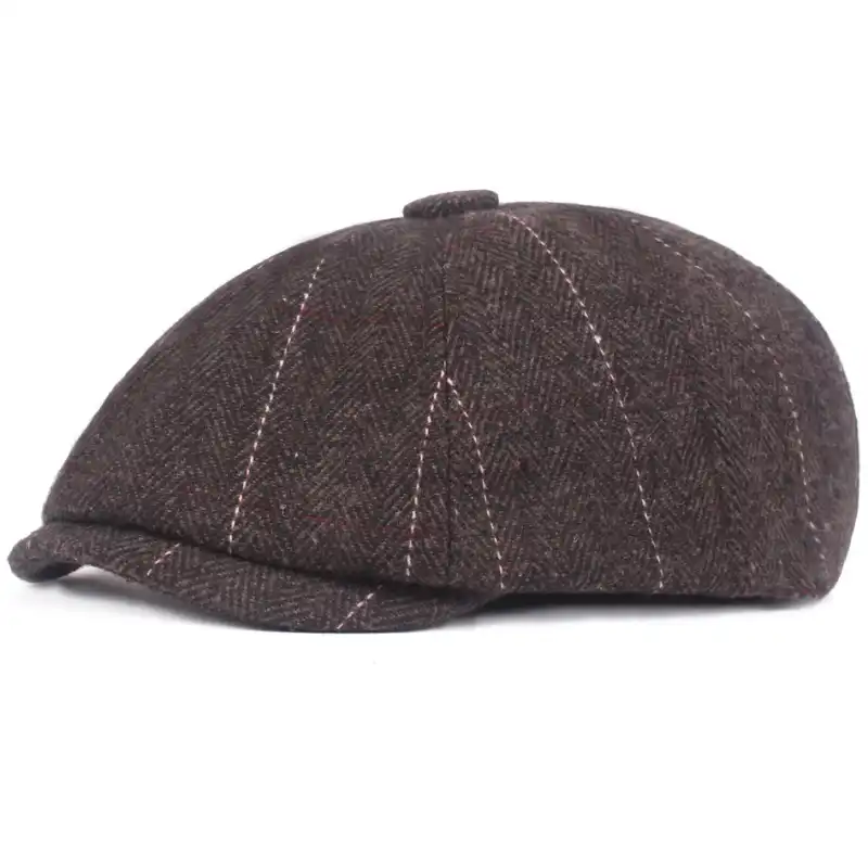 MINAKOLIFE Womens Classic Wool Newsboy Caps Visor 8 Panel Gatsby Apple Cabbie Hat