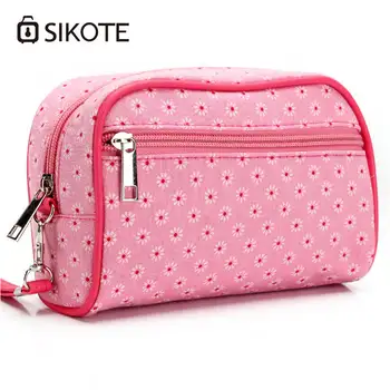 

SIKOTE New Flower Pattern Women Cosmetic Bags Travel Package Polyester Waterproof High Quality Makeup Bag Maleta De Maquiagem