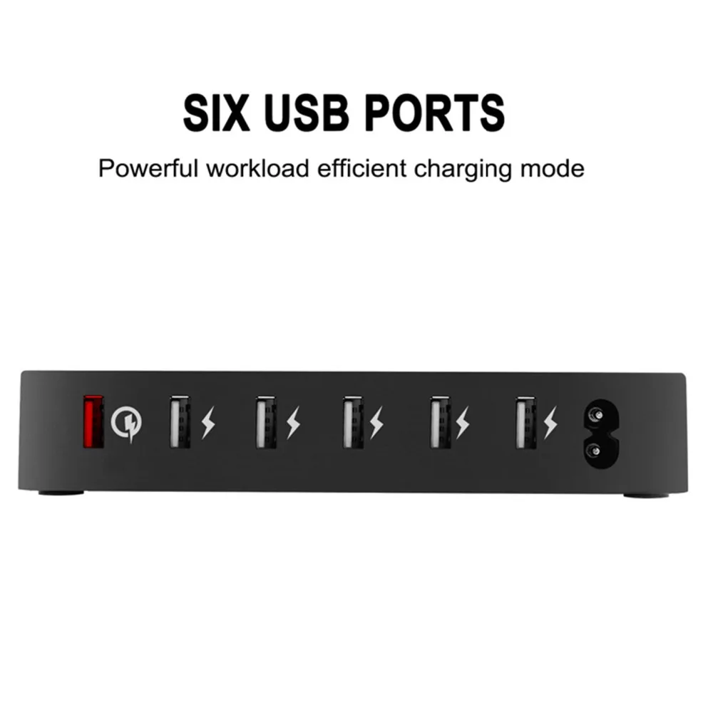 Универсальная зарядка через usb Станция 6 Порты и разъёмы зарядное устройство multi