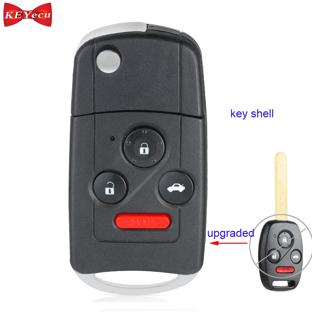 KEYECU для Honda Accord Civic CR V Pilot подходит дистанционного ключа автомобиля чехол Fob KR55WK49308