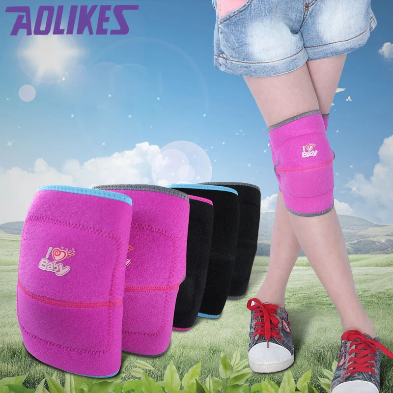 AOLIKES 1 زوج الاطفال تزلج الرياضة نيباد الطفل الزحف سلامة الأطفال الرقص الركبة دعم كرة السلة كرة القدم منصات الركبة طفح