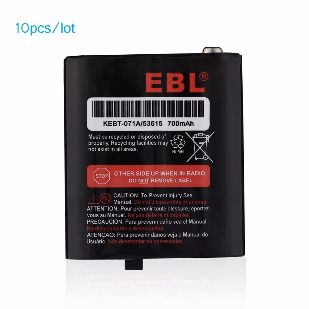 10 шт./лот EBL 700 мАч 3 6 В запасная батарея для Motorola 53615 HKNN4002B радио Talkabout Ni MH батареи