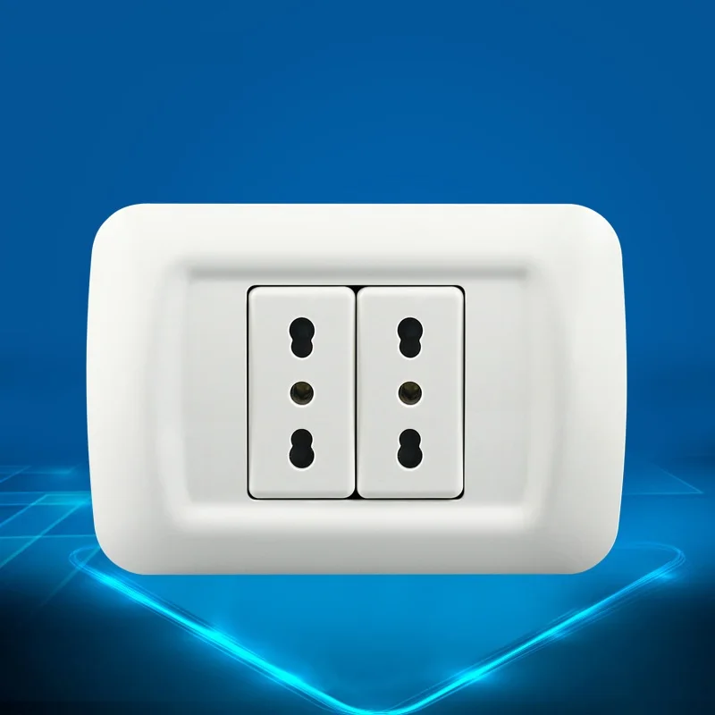 soquete de parede 16a 250v padrao italiano 01