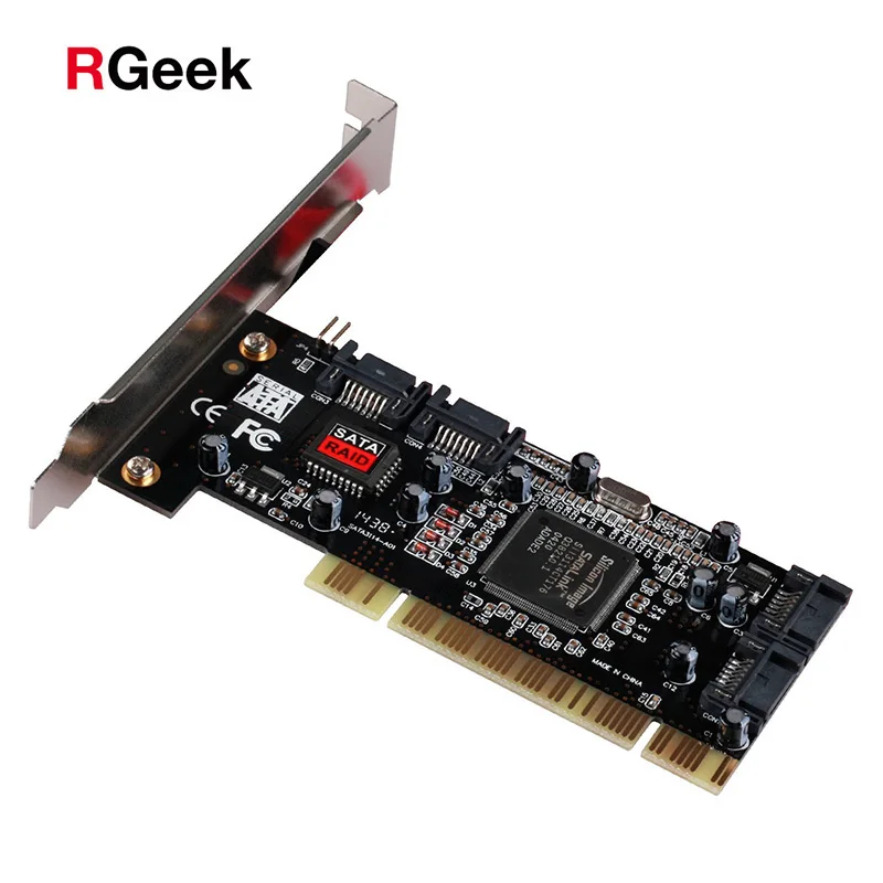 Карта PCI 4 порта SATA Внутренний RAID контроллер карта добавить на карту с чипсетом Sil 3114 совместимый со Спецификацией PCI