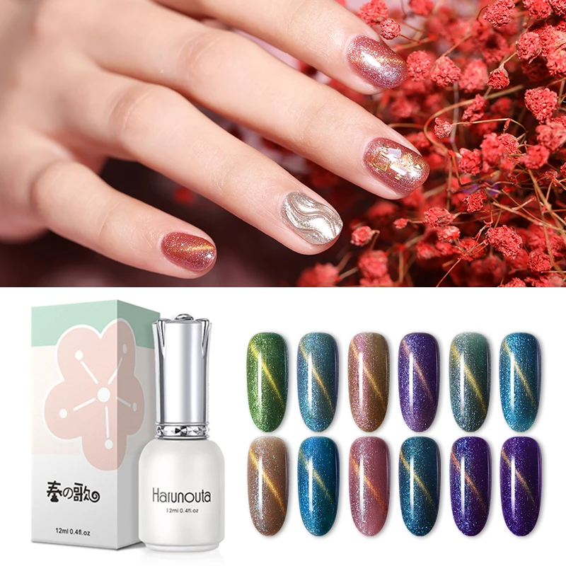 

12ml Chameleon 3D Cat Eye Gel Polish Starry Sky Shimmer Glitter Magnetic Gel Soak Off UV Nail Art Gel Lacquer Manicure Varnish
