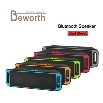 

SC208 Bluetooth 4.0 Speaker TF SD Card USB FM Radio Built Mic Super Dual Bass Stereo Caixa De Som Sound Box Wireless Subwoofer