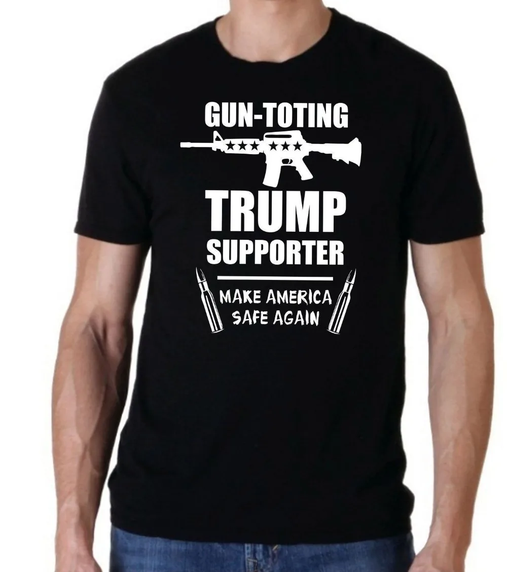 

Donald Trump President T Shirt AR 15 Assault Rifle Pro Gun