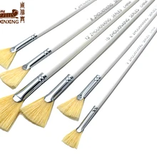 6 шт./компл., сектор картина маслом Кисточки свиньи щетина волос Книги по искусству ist рисунок товары для рукоделия живопись Кисточки ES картина маслом Кисточки