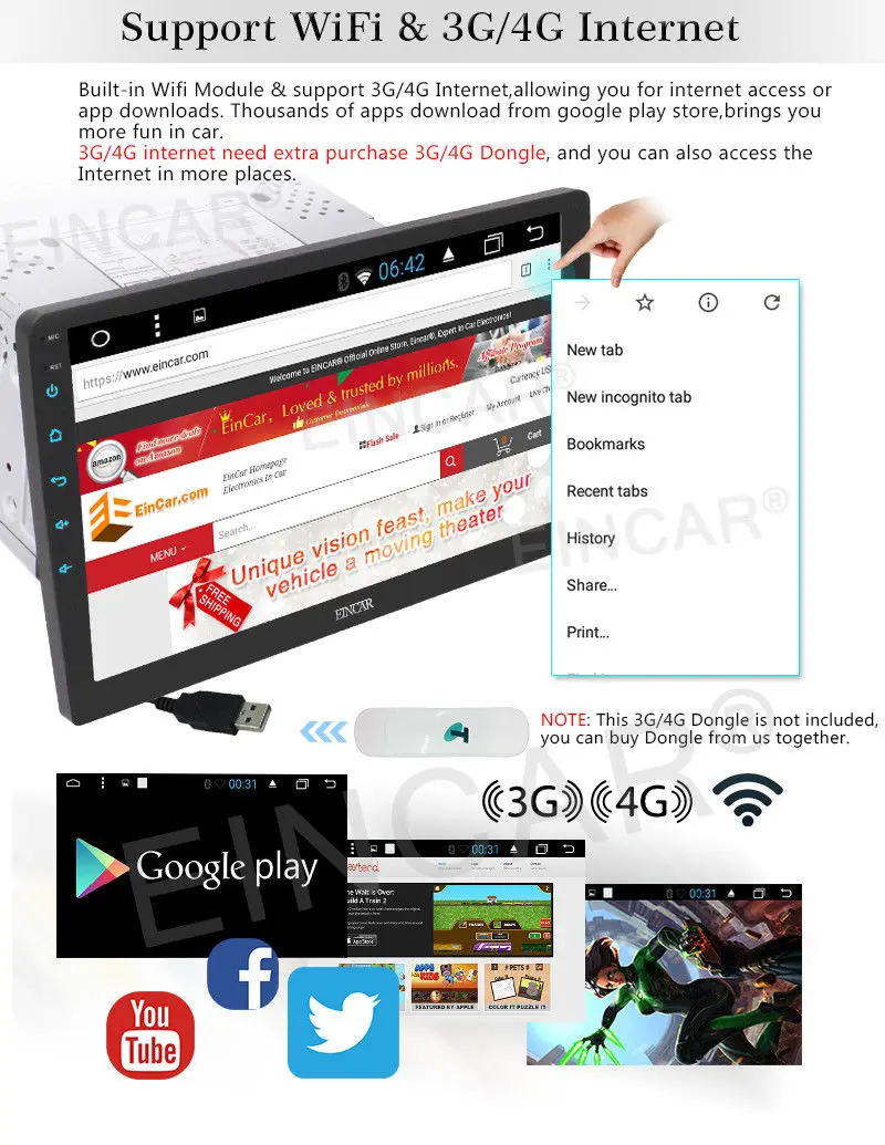 Discount 10.1" Android 6.0 Double 2 Din Car DVD GPS Stereo Radio Player 4-core Bluetooth 4