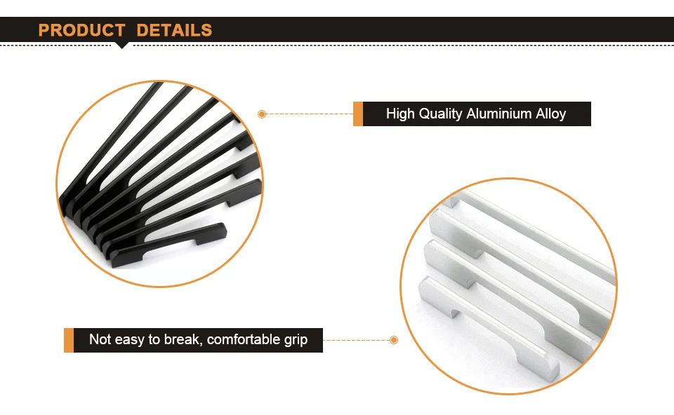 Ручки мебели и шкафа дверные тяги алюминиевый сплав мебельная дверная ручка 96 мм/128 мм/160 мм/192 мм/320 мм Шаг отверстия черная ручка