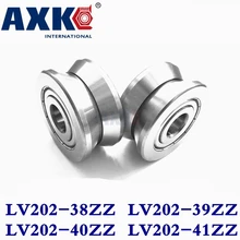 Axk ranura en V de rodamientos de rodillos guía de Lv202-38zz Lv202-39zz Lv202/40 Zz Lv202-41zz Abec-5 pasar a través de 10mm/20mm cilindro Id 15 Mm