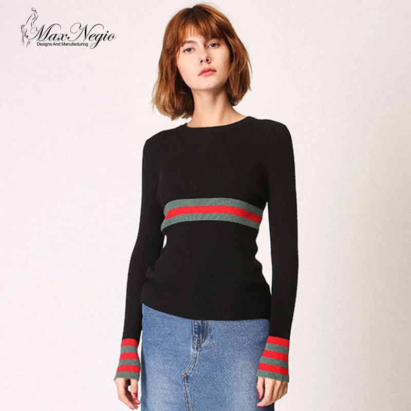 MaxNegio 2017 Autumn New Fashion Sweater Women Casual Pullovers Knitwear O-Neck and Knitting Shirt | Женская одежда