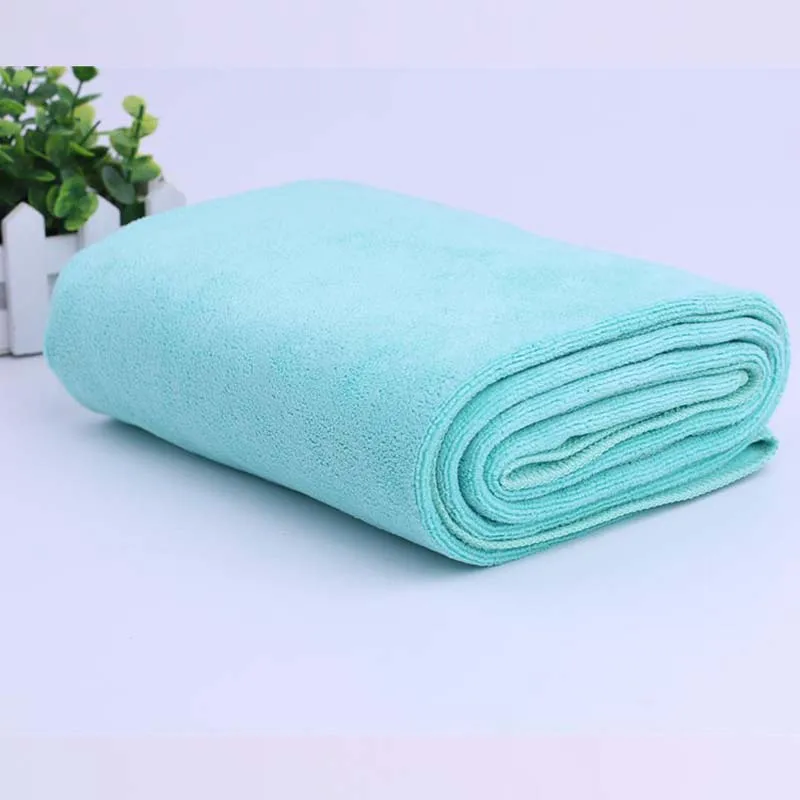 Банное полотенце из микрофибры, полотенце для лица s для взрослых, однотонное мягкое супер абсорбирующее быстросохнущее полотенце для ванной - Цвет: light blue