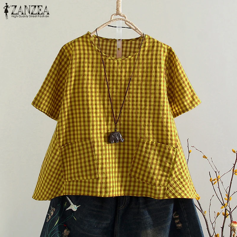 Camisas De Mujer Tops Vintage De Algod/ón De Lino De Manga Larga De Verano Casual Camisa De Talla Grande