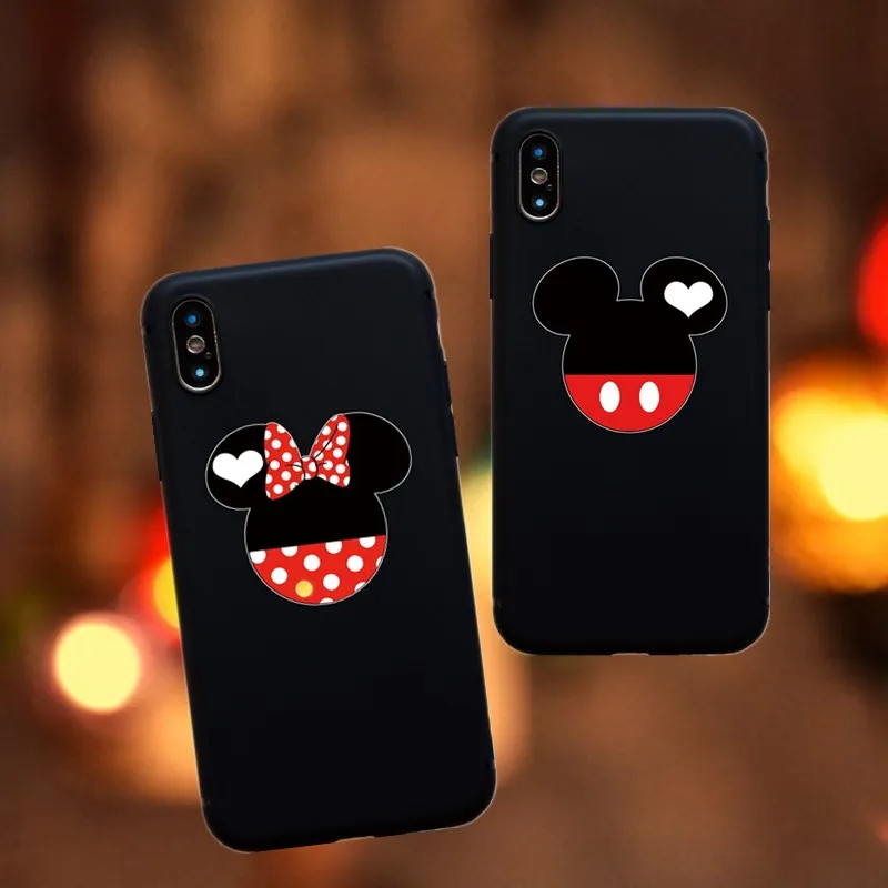 Черные чехлы для телефонов iphone X 10 2018 пара Capa ipone 6 s Capinha 7 8 Plus 5 5S SE Coque carcasa задняя
