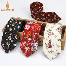 Фирменная Новинка хлопок галстук-бабочка галстук с принтом Для мужчин модные классические 6 см тонкие узкие галстуки цветок Свадебное торжество деловая встреча галстук-бабочка