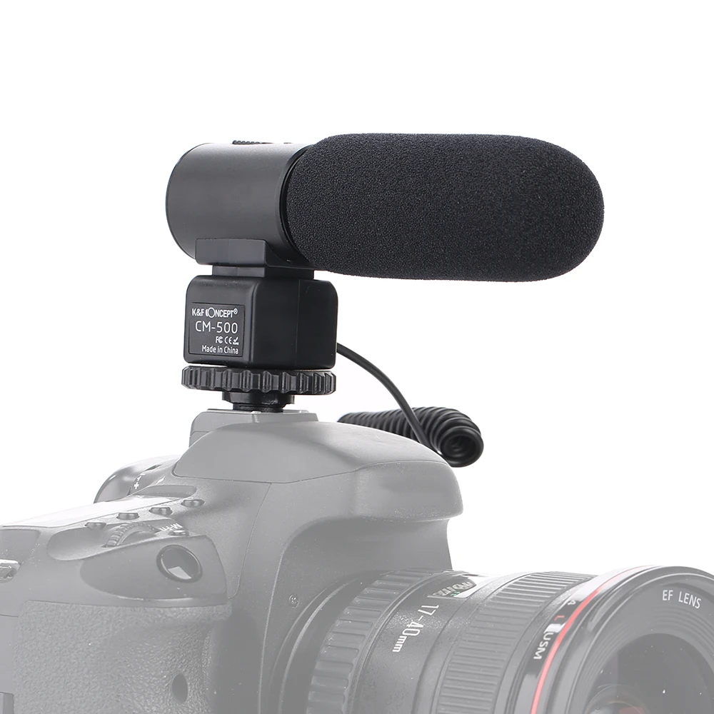 K& F концепция CM-500 микрофон широкий охват видео интервью с микрофоном металлический кардиоидный Конденсор для Canon Nikon sony DSLR камеры