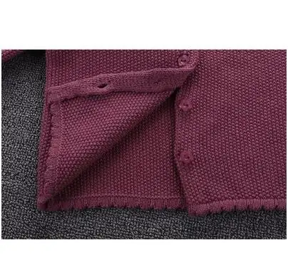 Модное пальто-свитер для девочек осенне-зимний хлопковый Повседневный вязаный кардиган для малышей 0-2 лет