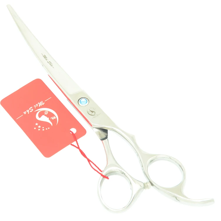 Meisha 7 дюймов Япония 440c набор ножниц для груминга домашних животных высокое качество ножницы для стрижки животных филировочные изогнутые ножницы HB0081