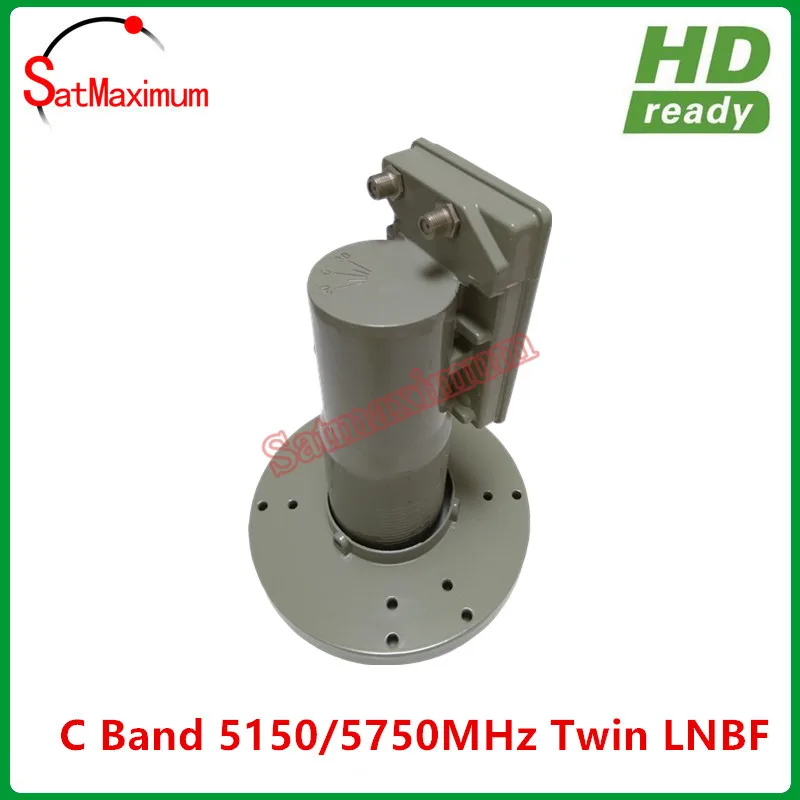 Двойной(2) Выход C band LNBF L. O 5150/5750MHz gain 65dB LNB с скалярным кольцом