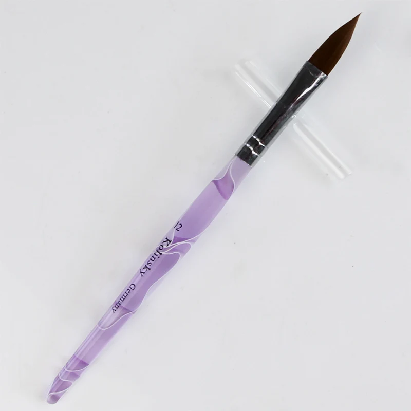 size 12 acrylic pen Кисть для ногтей искусство акрил ic Ongle колинский материал Pinceau Профессиональный пинцель акриловая пудра Ручка 3D Pennelli Unghie acryl Manicura - Цвет: size 12 acrylic pen
