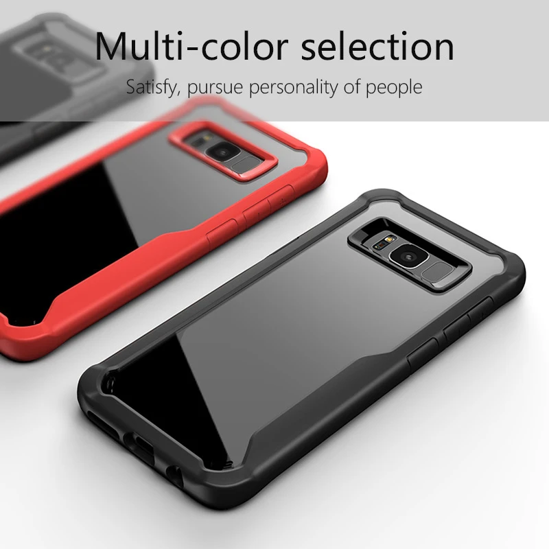 

1Pcs Luxury Mobile Phone Cases for Samsung S8 S8 plus Transparent silicone Drop Protection Case