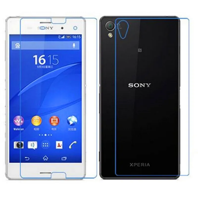Передняя + задняя 2.5D пленка из закаленного стекла для Sony Xperia Z3 D6633 Противоударная