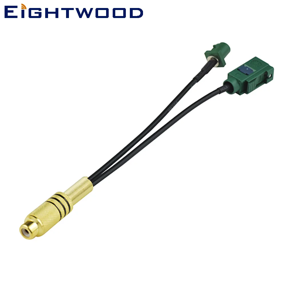 Eightwood Car Antenna Adapter Cable Y Video Adapter for Vehicles with Original TV Tuner to Fakra