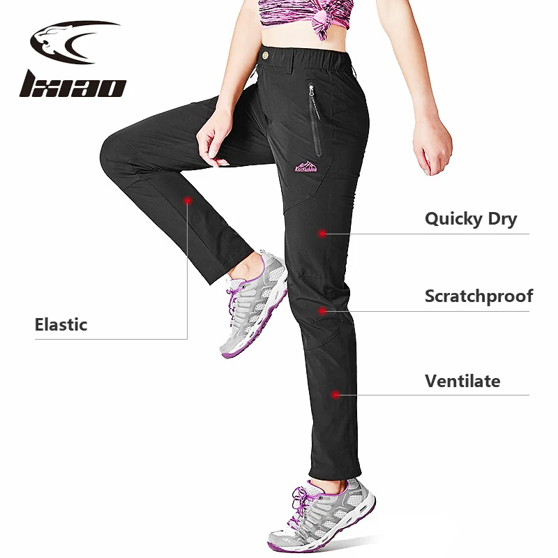 En Ligne LXIAO femmes randonnée pantalon été séchage rapide Camping escalade Trekking pantalon femmes goro tex plein air Sport montagne pantalon femmes