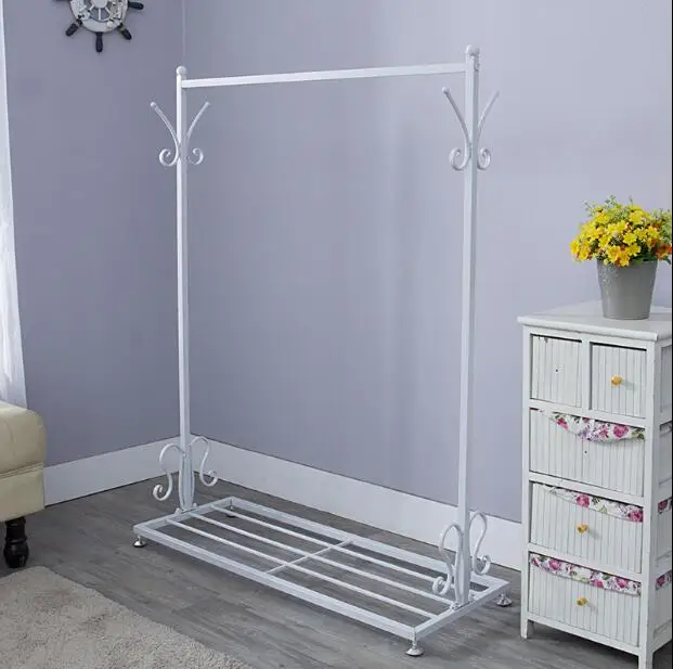 

Iron art indoor room clothes rack simple clothes storage rack