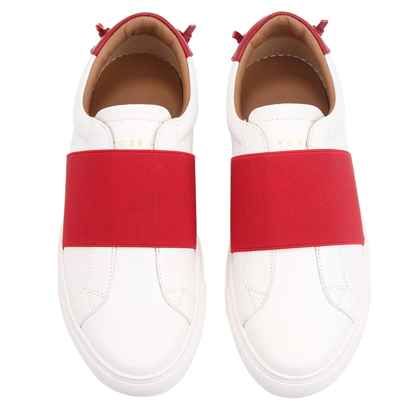 YOZEO 2018 New Fashion Genuine Cow Leather Platform Shoes Women White Flats Casual Loafers Spring Summer Autumn Winter Women's Shoes