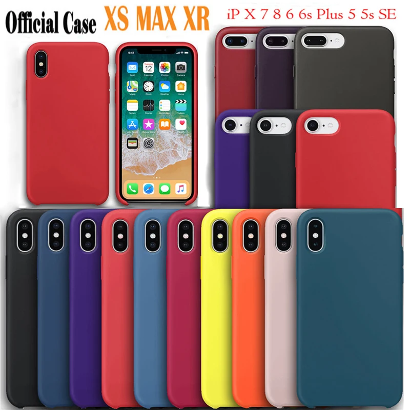 

Have LOGO Original Official Silicone Case For iPhone 7 8 Plus For iPhone X XS MAX XR Case For iPhone 6 6S Plus 5 5S SE Cases
