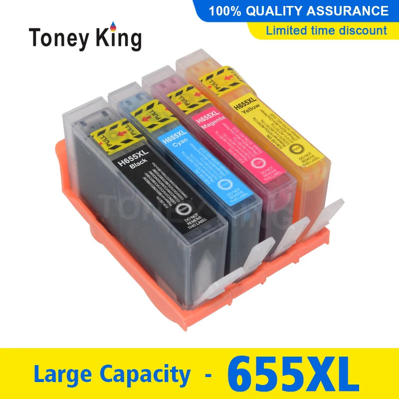 Чернильный картридж 4 цветов совместимый с HP 655 655XL Deskjet 4615 3520 3525 4620 4625 5525 6520 6525 e All in
