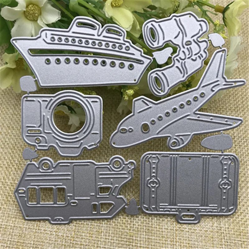 

Travel Metal Cutting Dies Stencils Scrapbooking Decorative Embossing Folder Carbon Steel Paper Card DIY Die Cuts